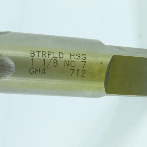 Butterfield 1-1/8"-7 NC HSG 4-Flute Straight Taper Tap 5-1/2" OAL USA