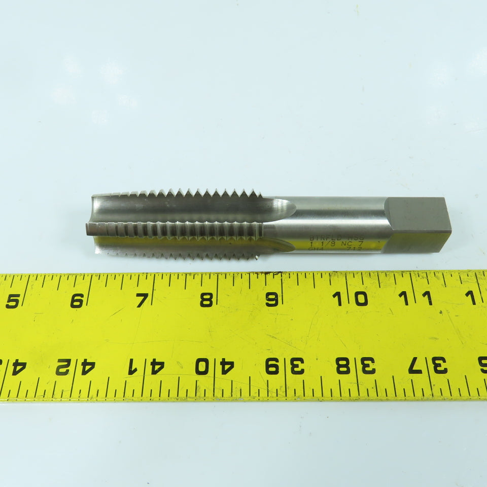 Butterfield 1-1/8"-7 NC HSG 4-Flute Straight Taper Tap 5-1/2" OAL USA