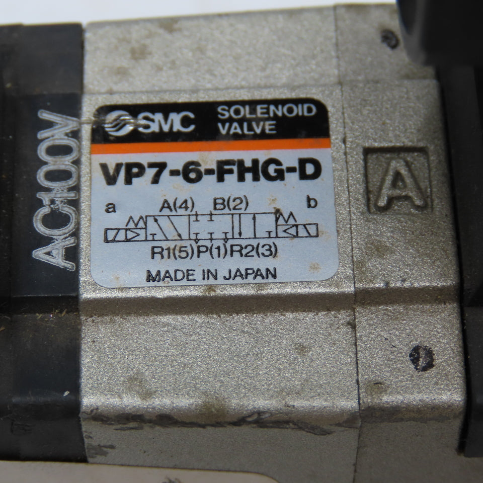 SMC VP7-6-FHG-D 5/3 Position Closed Center Pneumatic Solenoid Valve 100V Coil