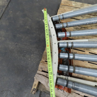 39" Wide 36" BF Tapered Roller Curved Gravity Conveyor Section 72" Radius
