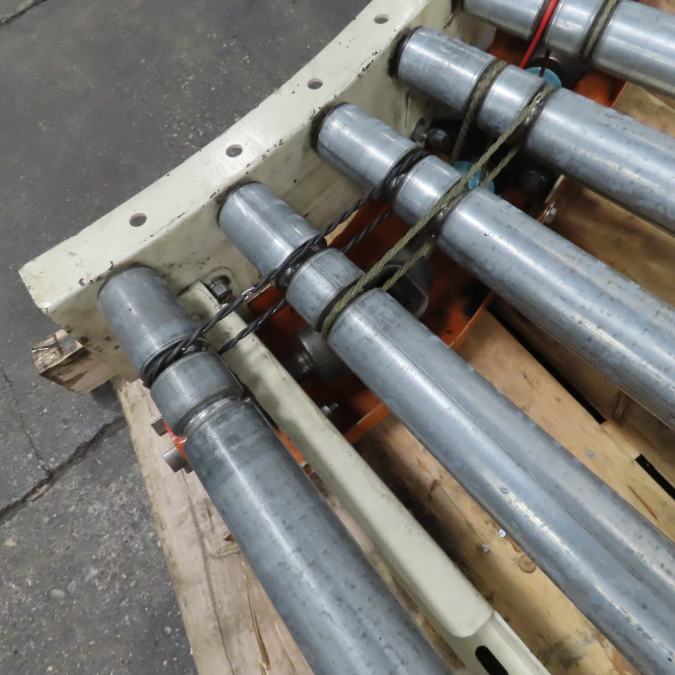 39" Wide 36" BF Tapered Roller Curved Gravity Conveyor Section 72" Radius