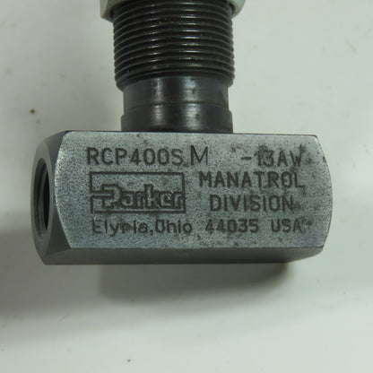 Parker RCP400S 3000PSI Flow Pressure Control Valve 0.25GPM 1/4" NPT