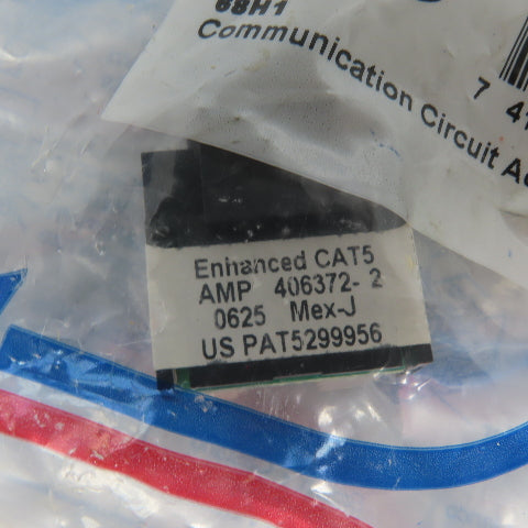 AMP Netconnector Cat 5E RJ$% Jack Universal Wiring Black Lot of 2