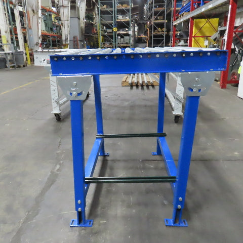 36" x 31" L Gravity Roller Conveyor Section 34" BF 1.9" OD 38" H Adjustable