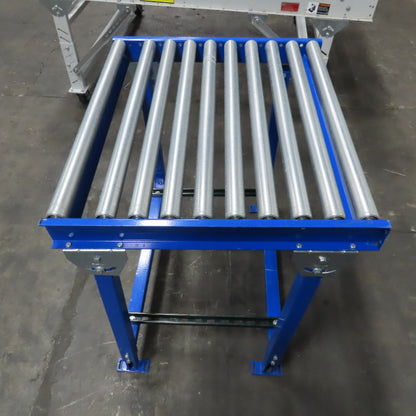 36" x 31" L Gravity Roller Conveyor Section 34" BF 1.9" OD 38" H Adjustable