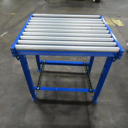 36" x 31" L Gravity Roller Conveyor Section 34" BF 1.9" OD 38" H Adjustable