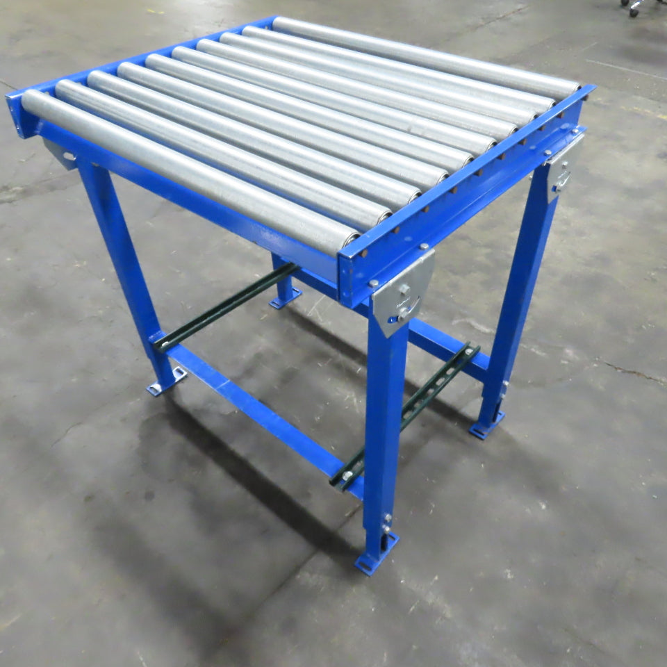36" x 31" L Gravity Roller Conveyor Section 34" BF 1.9" OD 38" H Adjustable
