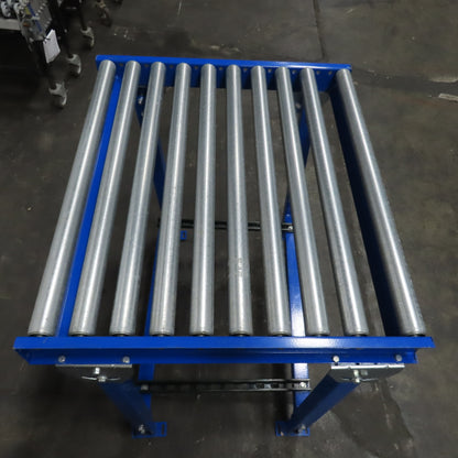 36" x 31" L Gravity Roller Conveyor Section 34" BF 1.9" OD 38" H Adjustable