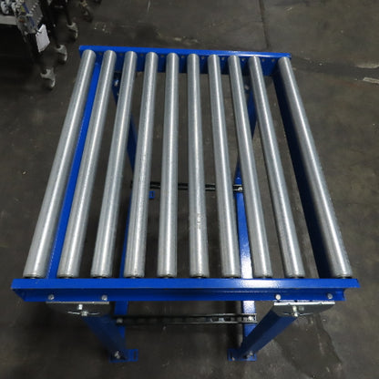 36" x 31" L Gravity Roller Conveyor Section 34" BF 1.9" OD 38" H Adjustable