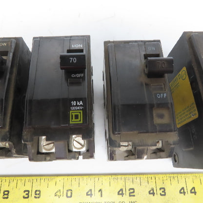 Square D QO Circuit Beakers 2 Pole 15A 30A 40A 70A & 100A Lot of 7