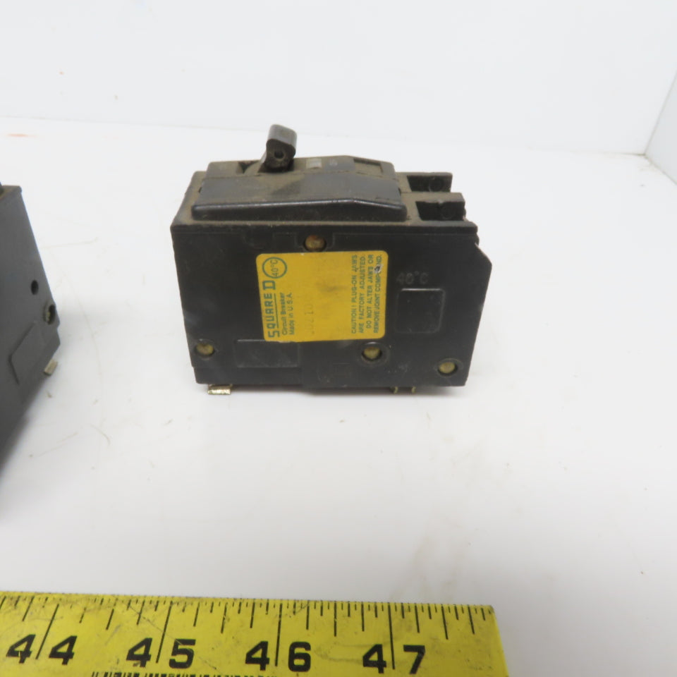 Square D QO Circuit Beakers 2 Pole 15A 30A 40A 70A & 100A Lot of 7