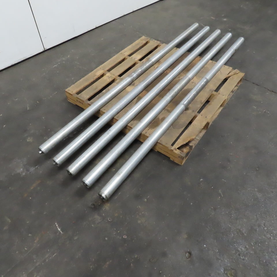 2-1/2" OD Plain Steel Gravity Roller 82.5" Bf 82" Face 11/16" Hex Lot of 5