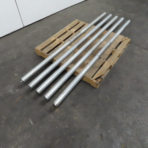 2-1/2" OD Plain Steel Gravity Roller 82.5" Bf 82" Face 11/16" Hex Lot of 5