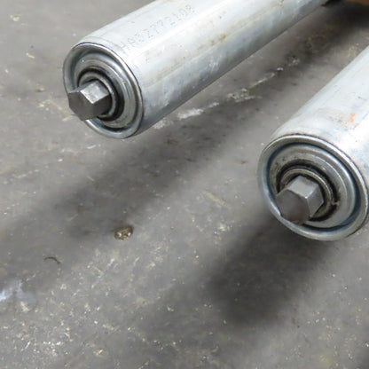 2-1/2" OD Plain Steel Gravity Roller 82.5" Bf 82" Face 11/16" Hex Lot of 5