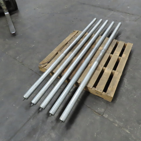 2-1/2" OD Plain Steel Gravity Roller 82.5" Bf 82" Face 11/16" Hex Lot of 5