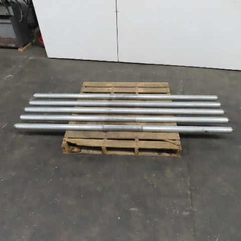 2-1/2" OD Plain Steel Gravity Roller 82.5" Bf 82" Face 11/16" Hex Lot of 5