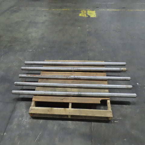 2-1/2" OD Plain Steel Gravity Roller 70.5" Bf 70" Face 11/16" Hex Lot of 5