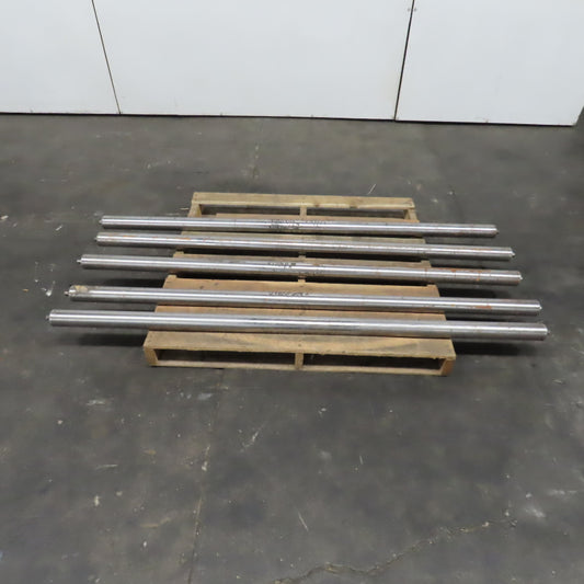 2-1/2" OD Plain Steel Gravity Roller 70.5" Bf 70" Face 11/16" Hex Lot of 5