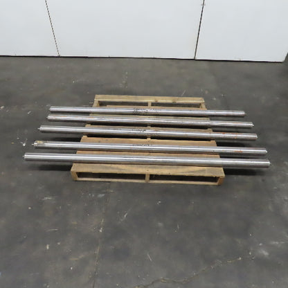 2-1/2" OD Plain Steel Gravity Roller 70.5" Bf 70" Face 11/16" Hex Lot of 5
