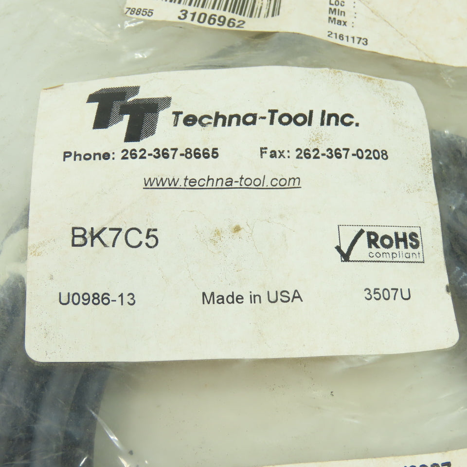 Techna-Tools BK7C5 8-Pin Female 6-Pin Male Cordset Cable 5-Meter