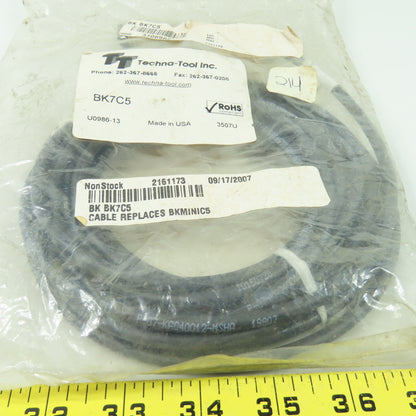 Techna-Tools BK7C5 8-Pin Female 6-Pin Male Cordset Cable 5-Meter
