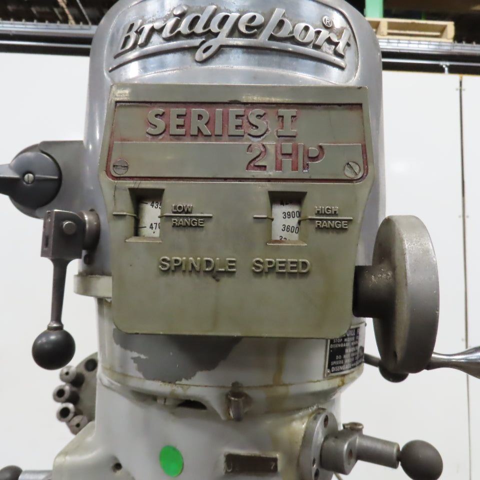 Bridgeport Series I 2HP Vertical Knee Milling Machine 230/460V 3PH 42x9" Table