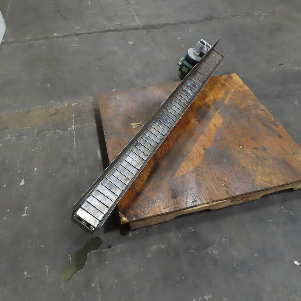 4-1/2" x 74" Long Table Top Powered Small Parts Conveyor 230-480V 3Ph 90FPM
