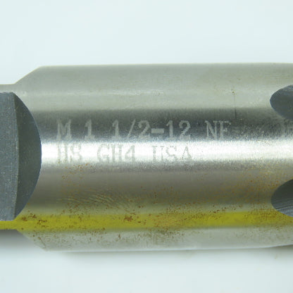1-1/2"-12 NF HS 6-Flute Straight Bottoming Tap 6-3/8" OAL 15/16" Shank USA
