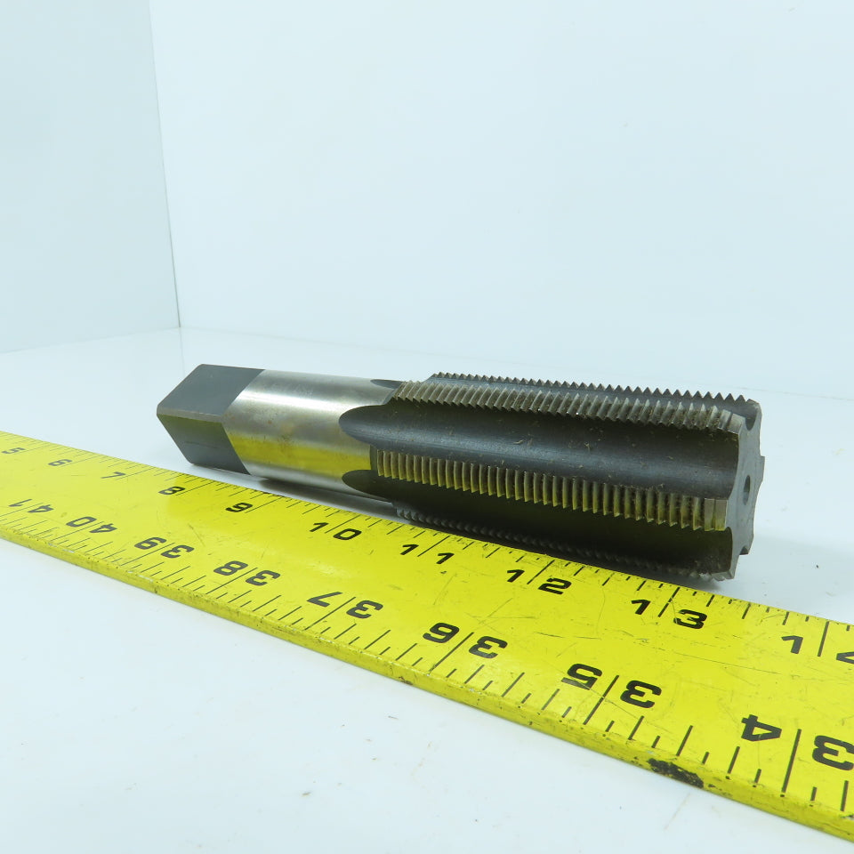 1-1/2"-12 NF HS 6-Flute Straight Bottoming Tap 6-3/8" OAL 15/16" Shank USA