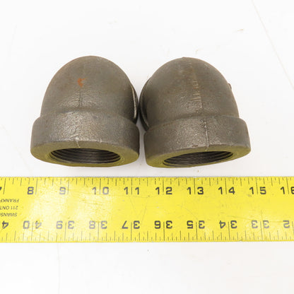 1-1/2" Black Iron Class 300 Pipe Elbow 90° Lot Of 2