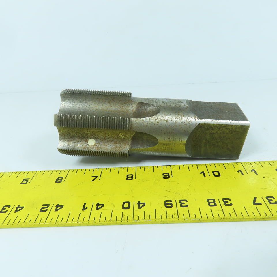 Greenfield 2-3/32-16 HSS 6-Flute Straight Plug Tap 5-1/4" OAL 1-3/8" Shank USA