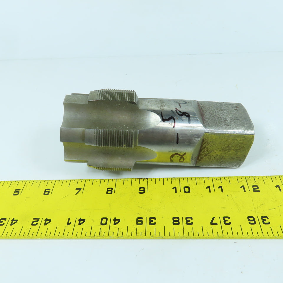 2-5/8-16 HS 6-Flute Straight Plug Tap 5-1/2" OAL 1-9/16" Shank Tap Length 2"