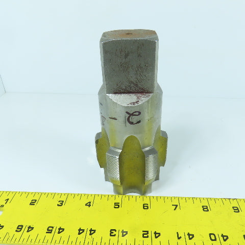 2-5/8-16 HS 6-Flute Straight Plug Tap 5-1/2" OAL 1-9/16" Shank Tap Length 2"