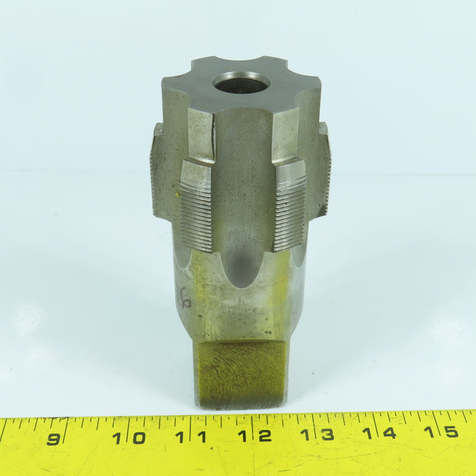 2-5/8-16 HS 6-Flute Straight Plug Tap 5-1/2" OAL 1-9/16" Shank Tap Length 2"