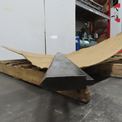 3-3/4" Press Brake 90° Angle V-Forming Punch 96-1/2" OAL 1-1/4" Thick 1/2" Tang
