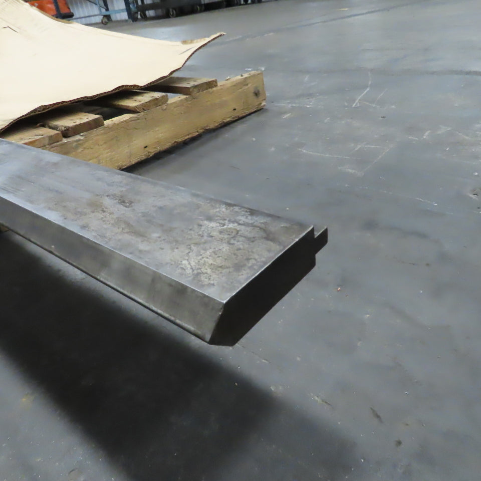 3-3/4" Press Brake 90° Angle V-Forming Punch 96-1/2" OAL 1-1/4" Thick 1/2" Tang