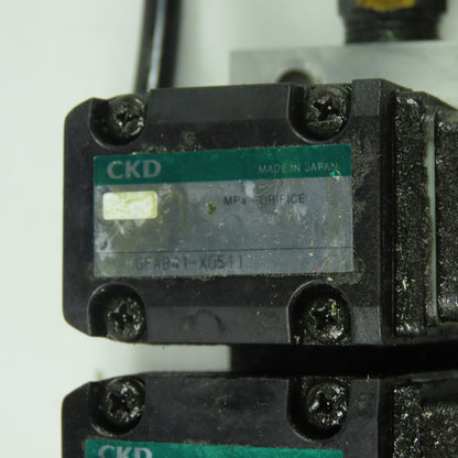 CKD GFAB41-X0511 Pneumatics Air Solenoid Valve Block Assembly 1/4" NPT