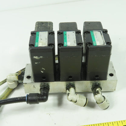 CKD GFAB41-X0511 Pneumatics Air Solenoid Valve Block Assembly 1/4" NPT