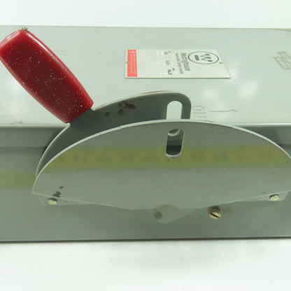 Westinghouse JHFN361 600VAC 3-Pole Fusible Safety Disconnect Switch 30A