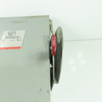 Westinghouse JHFN361 600VAC 3-Pole Fusible Safety Disconnect Switch 30A