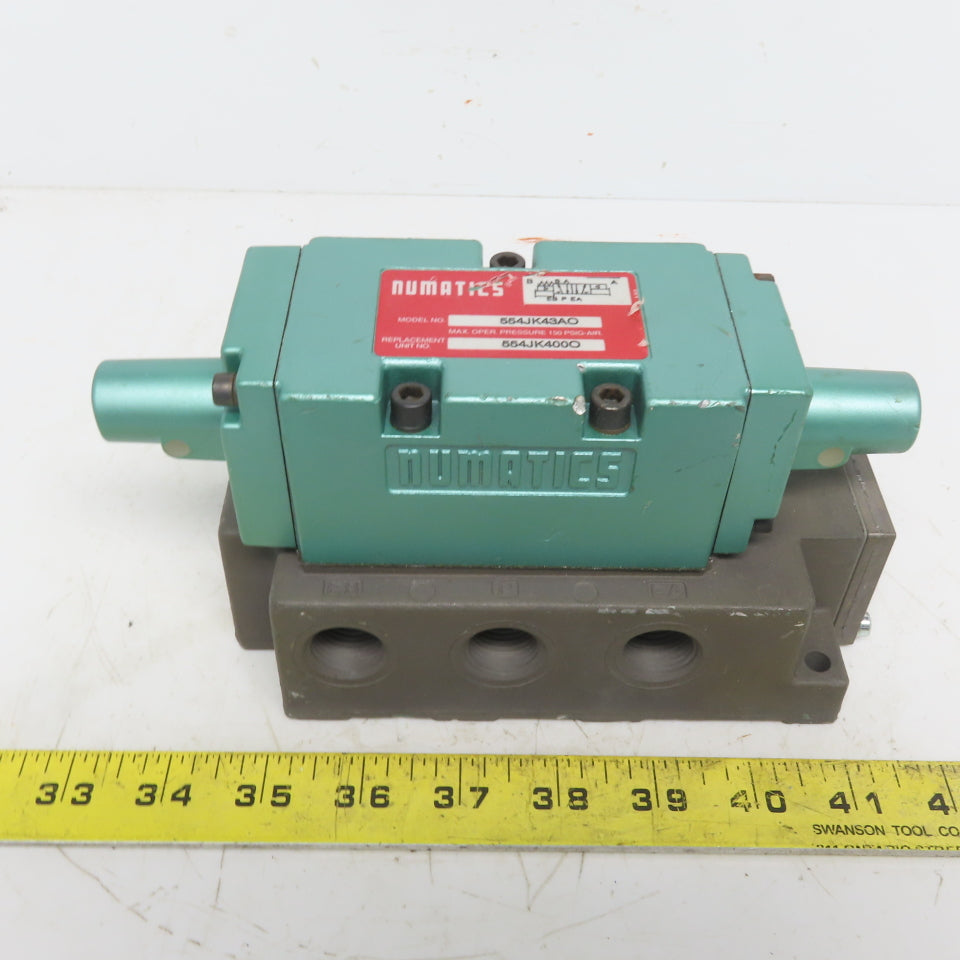 Numatics 554JK43AO Pneumatically-Actuated Double Air Pilot Valve 554JK400O