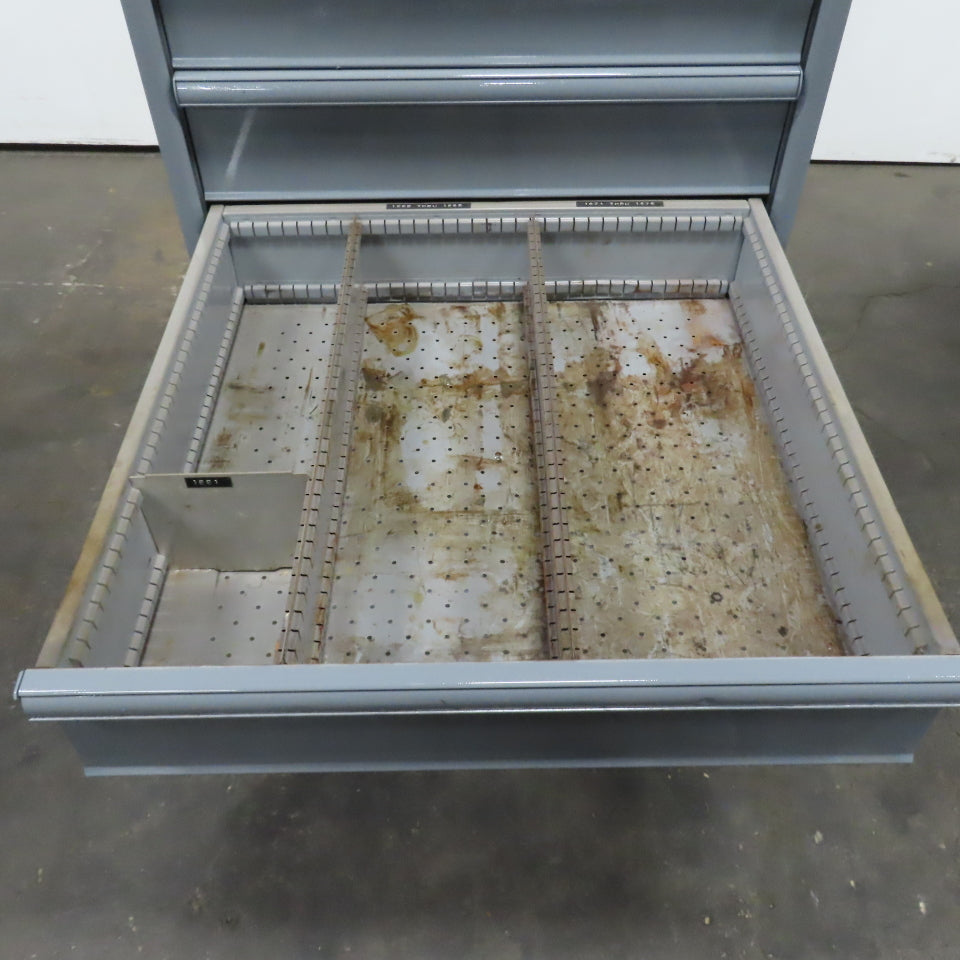 9 Drawer Industrial Parts Tool Storage Shop Cabinet 28" x 28" x 60" H (Painted)