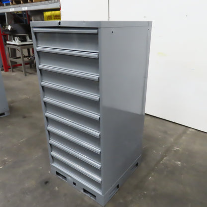 9 Drawer Industrial Parts Tool Storage Shop Cabinet 28" x 28" x 60" H (Painted)