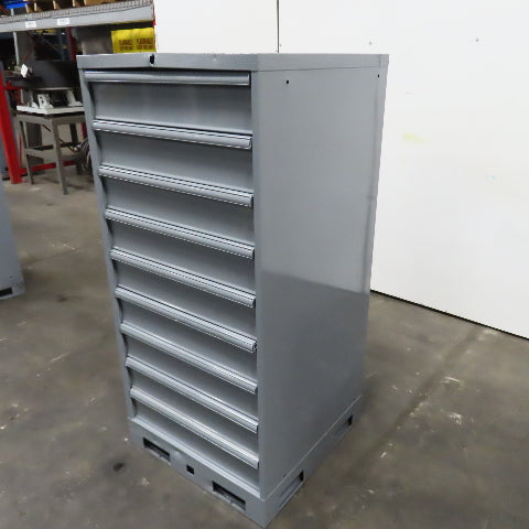 9 Drawer Industrial Parts Tool Storage Shop Cabinet 28" x 28" x 60" H (Painted)