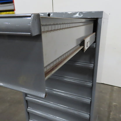 9 Drawer Industrial Parts Tool Storage Shop Cabinet 28" x 28" x 60" H (Painted)