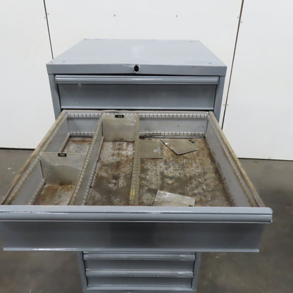 9 Drawer Industrial Parts Tool Storage Shop Cabinet 28" x 28" x 60" H (Painted)