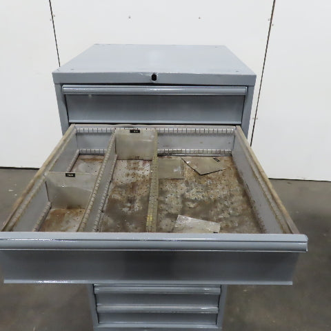 9 Drawer Industrial Parts Tool Storage Shop Cabinet 28" x 28" x 60" H (Painted)