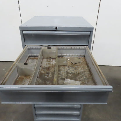 9 Drawer Industrial Parts Tool Storage Shop Cabinet 28" x 28" x 60" H (Painted)