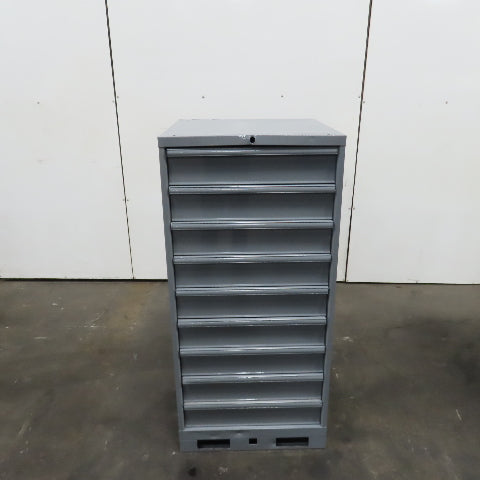 9 Drawer Industrial Parts Tool Storage Shop Cabinet 28" x 28" x 60" H (Painted)
