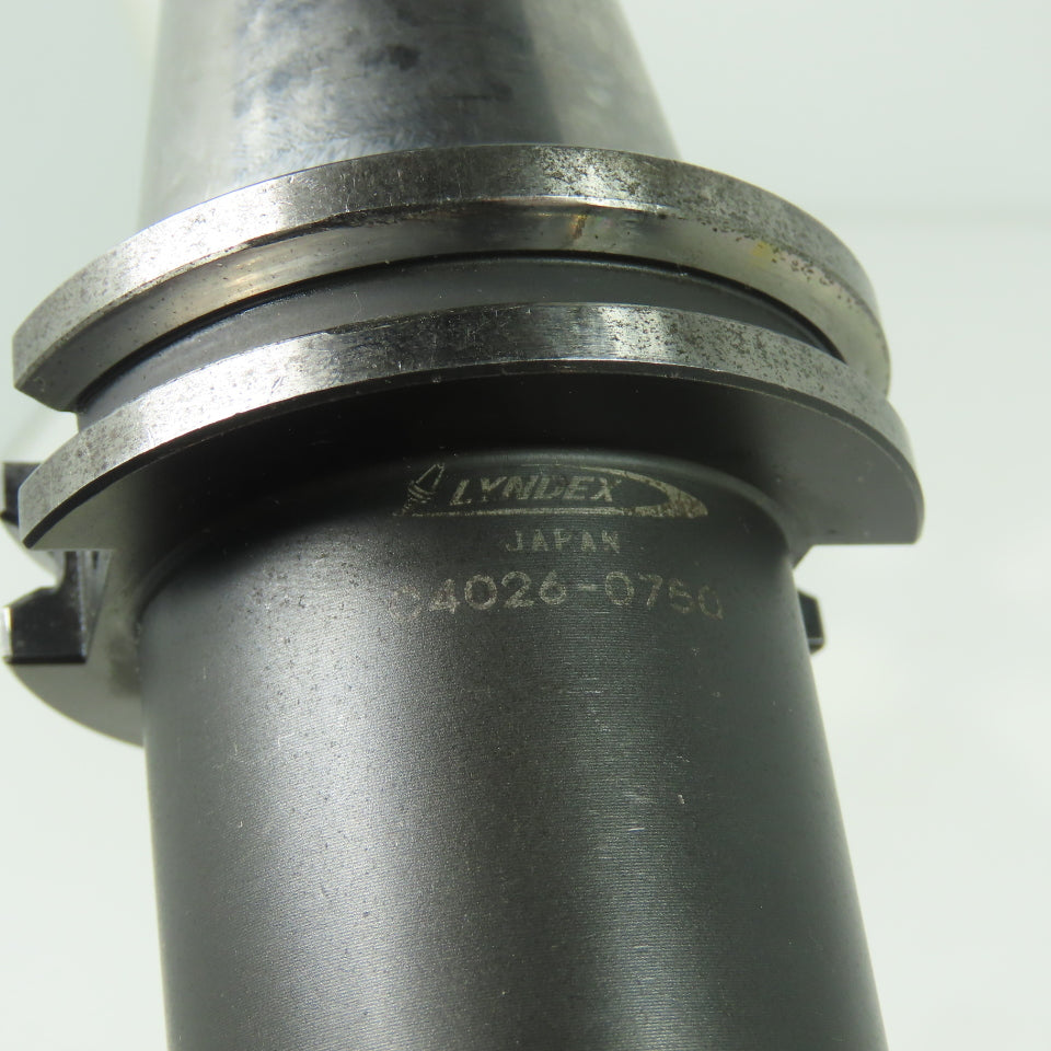Lyndex C4026-0750 CAT40 Taper Shank End Mill Tool Holder 3" Projection 3/4" Bore